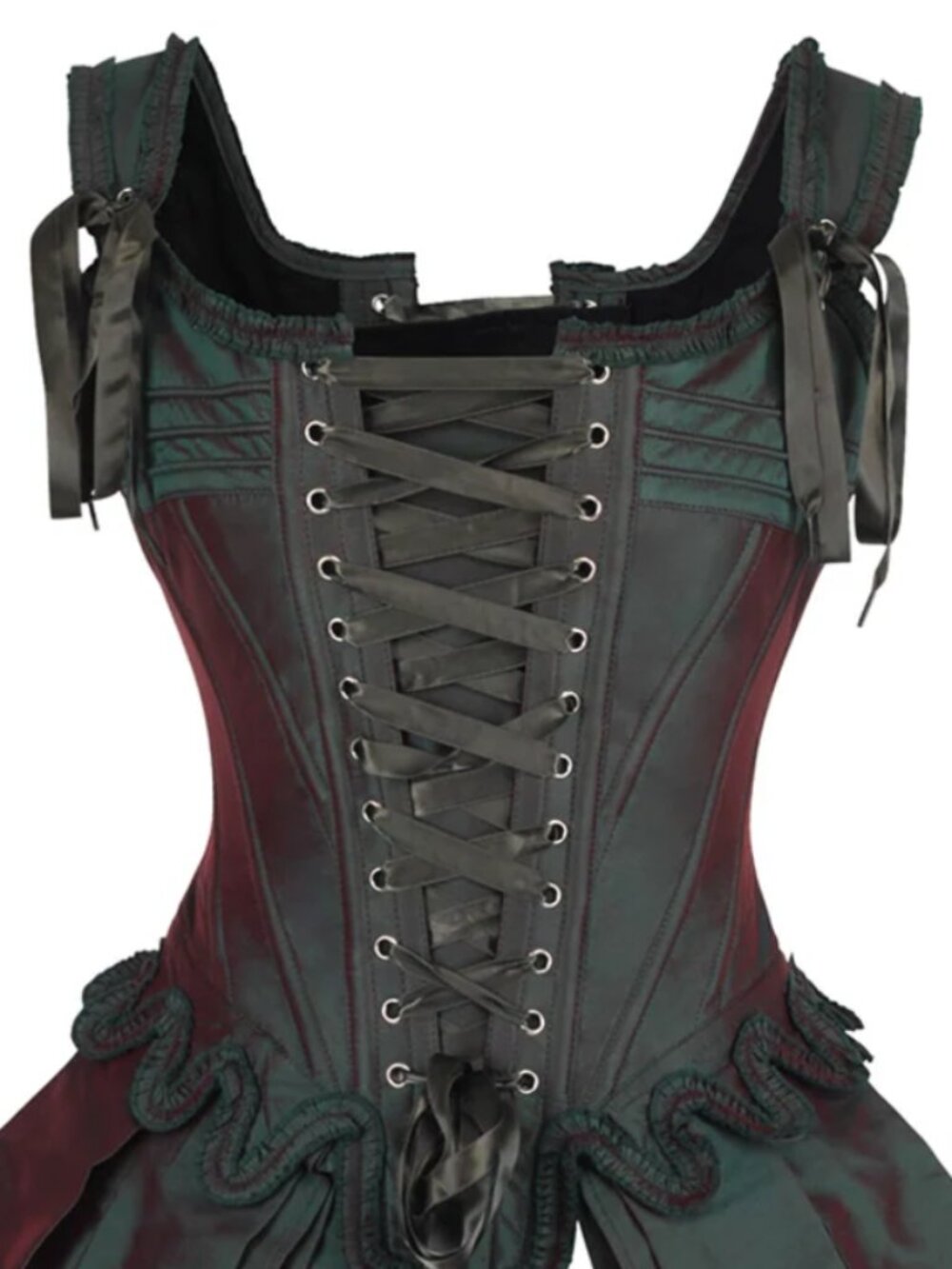Immortelle Bijouterie French Stays Renaissance Corset in Emerald Green